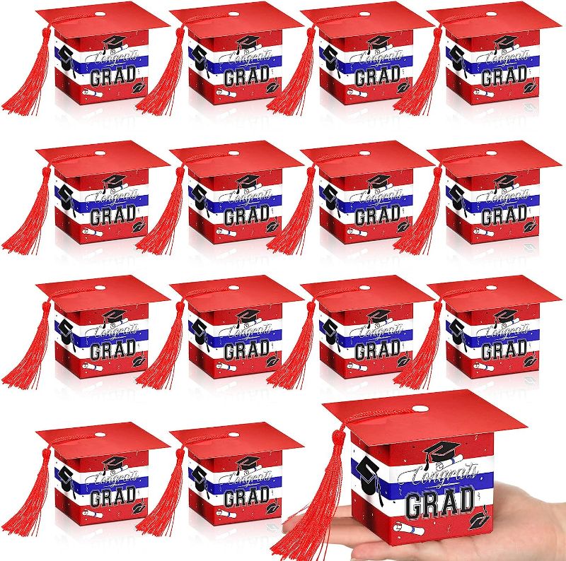 Photo 1 of  Graduation Party Favors 30 Pcs Graduation Cap Candy Boxes 2023 Grad Cap Gift Box with Tassel Congrats Grad Celebration Centerpieces For School DIY...