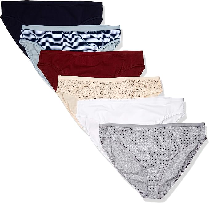 Photo 1 of Amazon Essentials Women's Cotton High Leg Brief Underwear (Available in Plus Size), Multipacks, SIZE L 