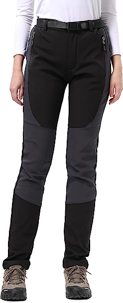 Photo 1 of DAFENGEA Women's Snow Ski Pants Fleece Hiking Waterproof Windproof Softshell Outdoor Snowboard Pants, SIZE SMALL 