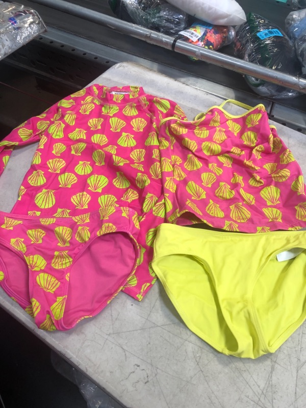 Photo 1 of GIRLS 4 PIECE BATHING SUIT SET , SIZE SMALL 