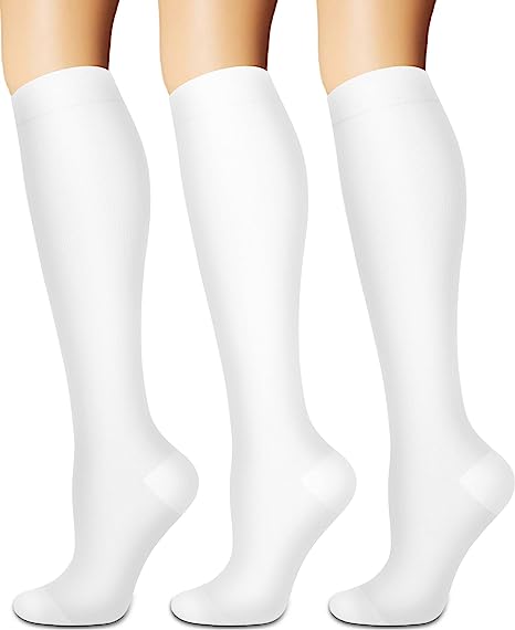 Photo 1 of Compression Socks for Women and Men Circulation (3 Pairs) - Best for Medical,Nursing,Running,Travel Knee High Socks, SIZE L/XL 