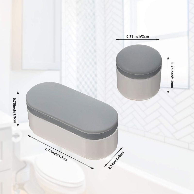 Photo 1 of  6 Pieces Universal Toilet Seat Bumpers Kit Toilet Bumpers with Strong Adhesive Rubber Bumpers Pads Replacement for Families, Hotels, Hospitals, School Toilet Seats