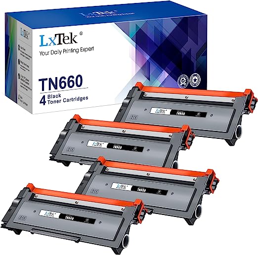 Photo 1 of LxTek Compatible Toner Cartridge Replacement for Brother TN660 TN-660  4 black