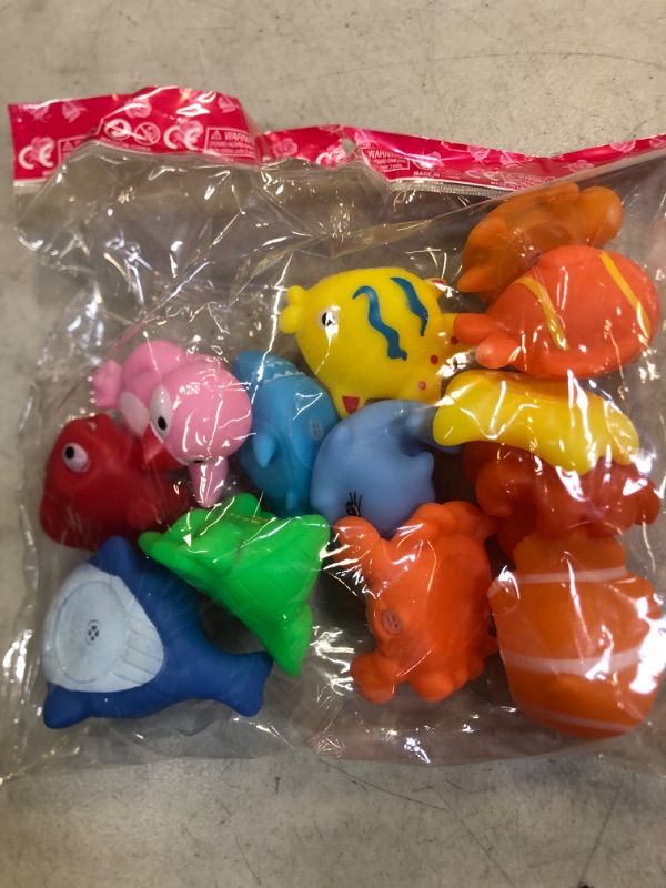 Photo 2 of  Ocean Animals Water Bathtub Toy Set - Squeeze and Play with Floating Sea Creatures - Fun Bath Time Toys for Toddlers and Kids PACKAGING MAY VARY. SEE 2ND PHOTO