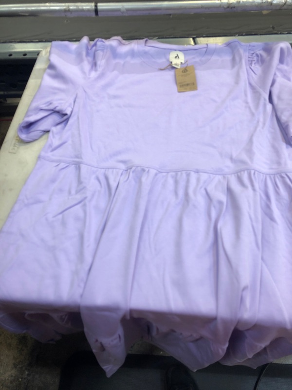 Photo 1 of Amazon Aware Women's Organic Cotton Fit and Flare Dress (Available in Plus Size) X-Large Purple
