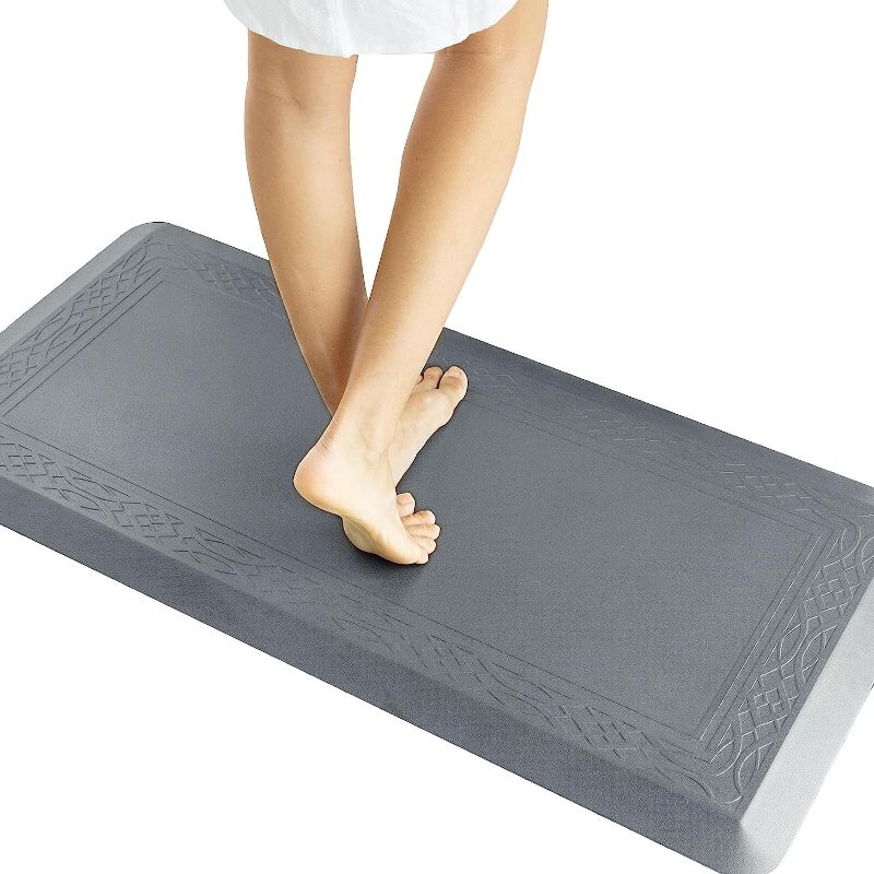 Photo 1 of 20 x 42 Inch Extra Support Anti Fatigue Comfort Kitchen Mat, Waterproof Long Kitchen Runner, Non-Slip Standing Desk Mat, Commercial Pads for Offices, Home, Garages