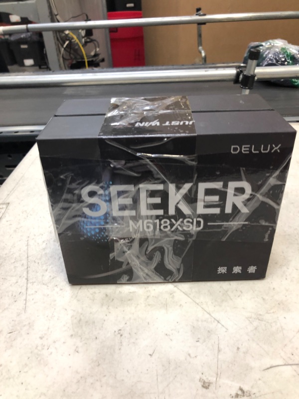 Photo 2 of DELUX Seeker Wireless Ergonomic Vertical Mouse with OLED Screen, BT and USB Receiver, Connect with Up to 4 Devices, Thumb Wheel, 4000DPI, Programmable Rechargeable Silent Mouse(M618XSD-Black)