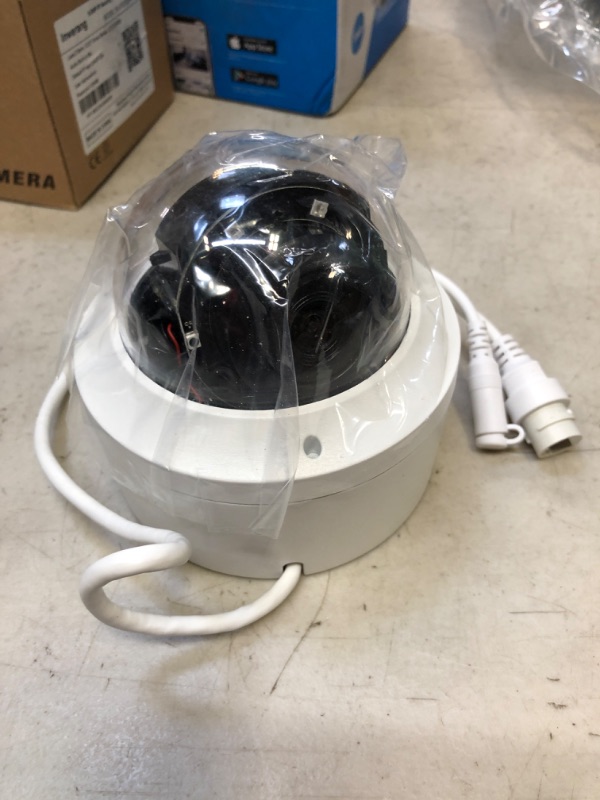 Photo 2 of Inwerang 5MP 2.5'' PoE PTZ IP Camera, Pan 0~ 355° Tilt 0~90°, 2.8mm Lens, Microphone, Waterproof IP66, 60ft IR Night Vision Vandal Dome Security Camera, Compatible with Third-Part NVRs Softwares