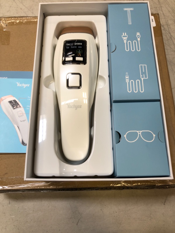 Photo 2 of Yachyee IPL Hair Removal Device with Ice Cooling Function for Women and Men Permanent Upgraded to 999,999 Flashes for Face Armpits Legs Arms Bikini Line Comes With Goggles, Corded