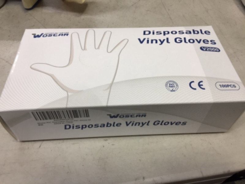 Photo 1 of 100 pcs. vinyl disposable gloves