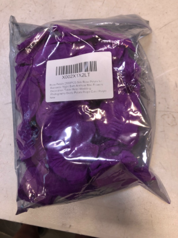 Photo 1 of 2500PCS Rose Petals, Purple Artificial Silk Petals Unscented Dusty Flower Petal for Weddings Party and Valentine Day Romantic Night DIY Decorations
