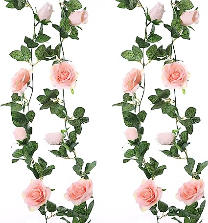 Photo 1 of 
Felice Arts Paquete de 2 guirnaldas florales artificiales rosas de 13 pies, guirnalda de rosas colgantes para bodas, flores, mesa, arreglo, habitación, baby...
Color:Rosa