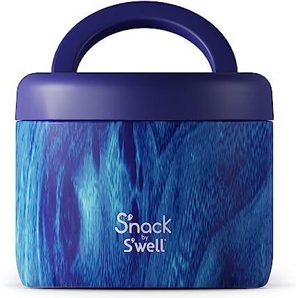 Photo 1 of 
Roll over image to zoom in








S'well S'nack Stainless Steel Food Container - 24 Oz - Azure Forest - Double-Layered Insulated Bowls Keep Food Cold for 8 Hours and Hot for 6 - BPA-Free