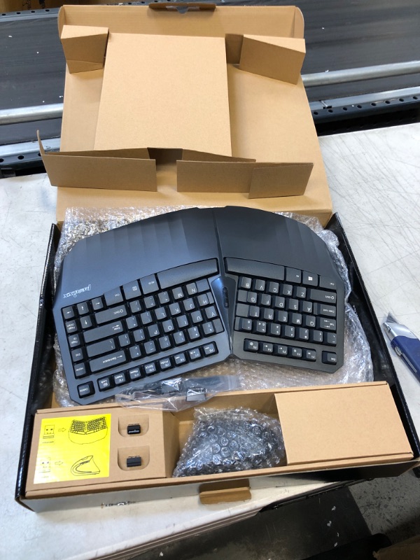 Photo 2 of Perixx PERIDUO-813B US, Wireless Ergonomic Compact Keyboard & Vertical Mouse - Bundle with a 6-Button Ergonomic Vertical Mouse - Black - US English