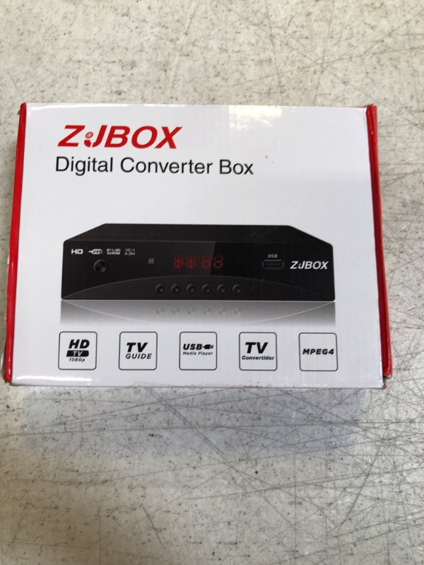 Photo 3 of Digital TV Converter Box, ATSC Cabal Box - ZJBOX for Analog HDTV Live1080P with TV Recording&Playback,HDMI Output,Timer Setting TV Tuner Function Set Top Box Digital Channel Free