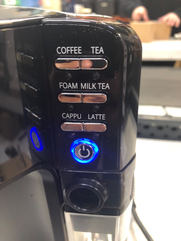 Photo 3 of 6-In-1 Coffee Maker with Automatic Milk Frother, Single Serve Coffee, Tea, Latte and Cappuccino Machine, Compatible with K Pod Capsule & Ground Coffee, Compact Coffee Machine