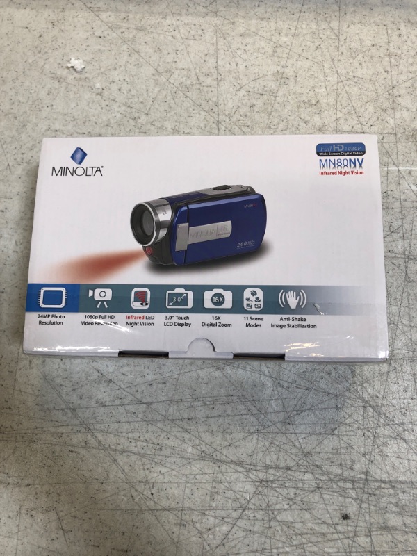 Photo 5 of Minolta MN80NV Full HD Night Vision Digital Camcorder (Blue)