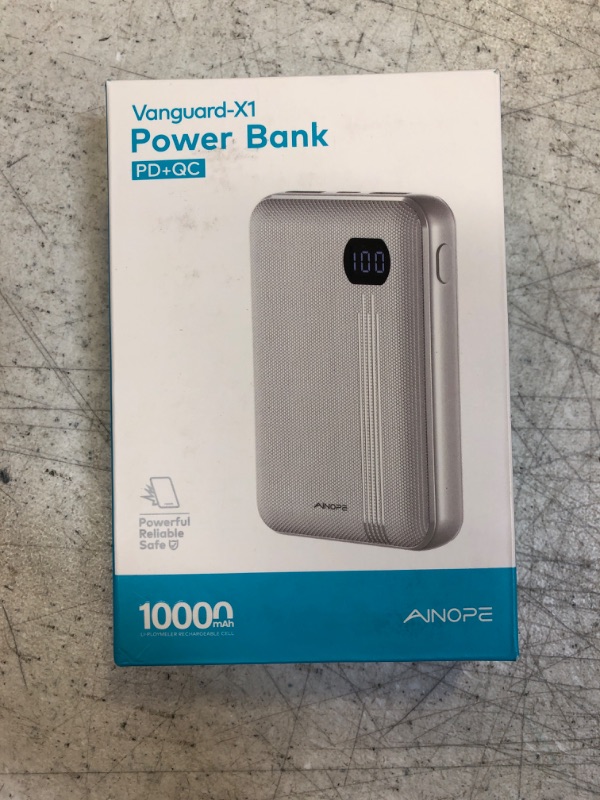 Photo 3 of AINOPE Portable Charger The Smallest 10000mAh Power Bank USB C Mini Portable Charger PD 20W Fast Charge Portable Battery Charger Tri-Output Phone Charger Compatible with iPhone 14 Pro Max iPad Samsung
