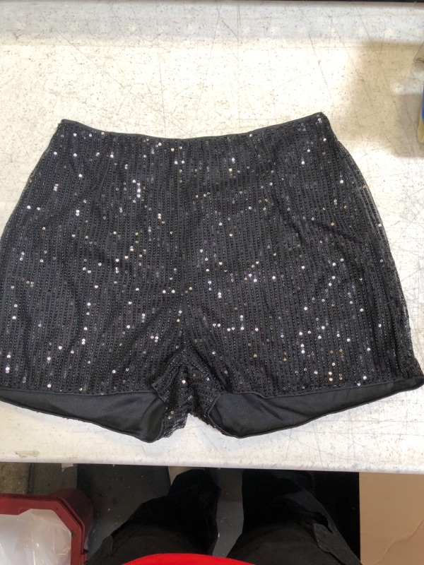 Photo 1 of Black Sequin Shorts Large 