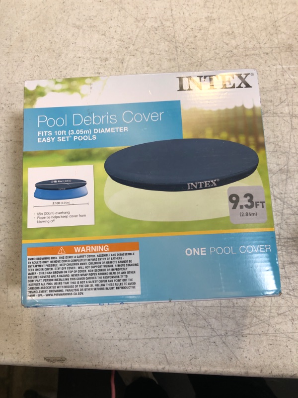 Photo 3 of 10-Foot Round Easy Set Pool Cover by Intex