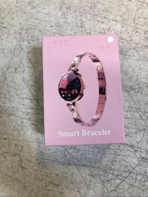 Photo 1 of Smart Ladies Watch Smart Fashion Bracelet Waterproof Blood Pressure Monitoring Heart Rate Monitoring Bluetooth Sports Tracker (Silver)