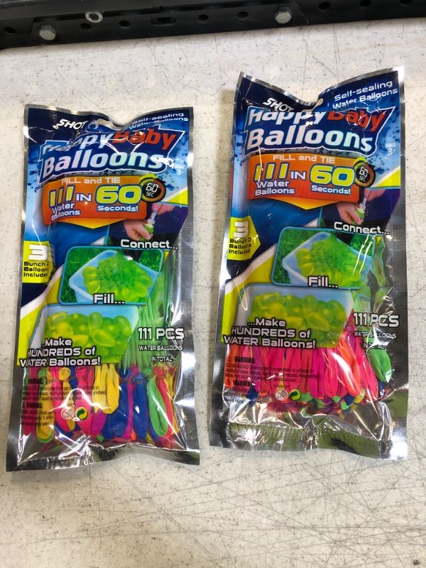 Photo 2 of 111 Multicolor Water Balloons - Fill Each Set in Just 60 Seconds! (PACK OF 2) 
