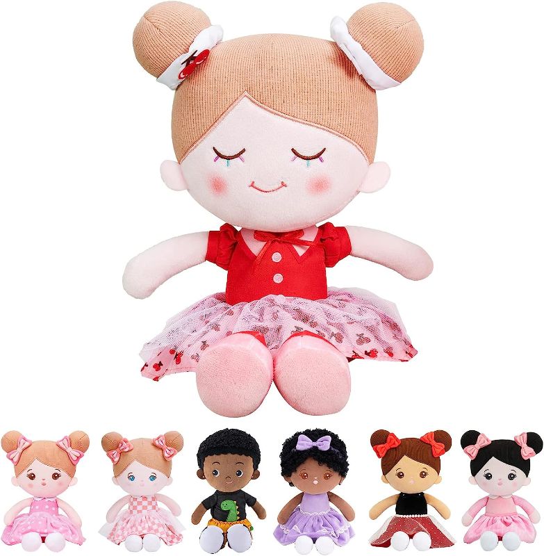 Photo 1 of 15" Soft Baby Doll for Girls & Boys- First Baby Doll Plush Rag Doll Sleeping Cuddle Buddy Doll Cherry Toy for Kids
