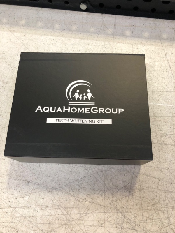 Photo 1 of Aquahomegroup Teeth Whitening Kit with LED Light and Gel - Set with Charcoal Toothpaste and Brushes - Tooth Whitening System All in One Carbamide Peroxide (Packaging May Vary)
