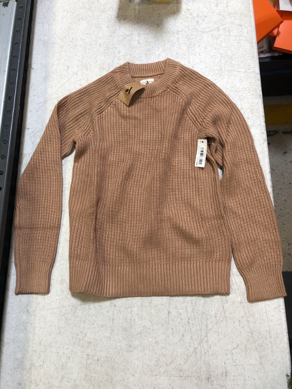 Photo 1 of Brown Knitted Long Sleeve Sweater, Size XXS