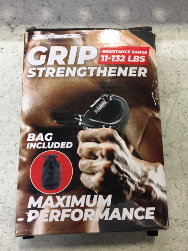 Photo 1 of Grip Strength Trainer (Adjustable), Hand Grip Strengthener, Forearm Exerciser, Finger Strengthener Trainer (11 to 132 LB), Wrist Forearm Grip Workout - Home Gym Exercise Equipment, Workout for Home