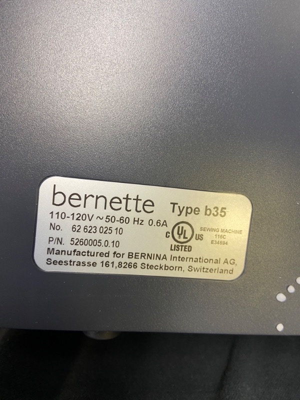 Photo 1 of Bernette 35 Swiss Design Sewing Machine with Exclusive Bundle