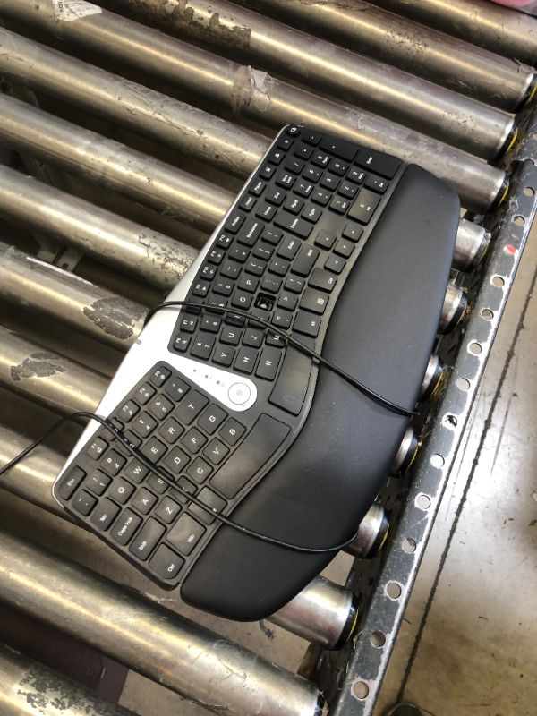 Photo 2 of Nulea Ergonomic Keyboard, Wired Split Keyboard with Pillowed Wrist and Palm Support, Featuring Dual USB Ports, Natural Typing Keyboard for Carpal Tunnel, Compatible with Windows/Mac
