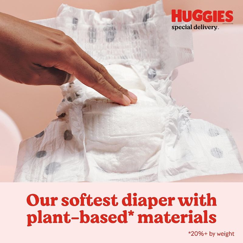 Photo 1 of Hypoallergenic Baby Diapers Size 1 (8-14 lbs), Huggies Special Delivery Newborn Diapers, Fragrance Free, Safe for Sensitive Skin, 66 Ct Size 1 (66 Count)