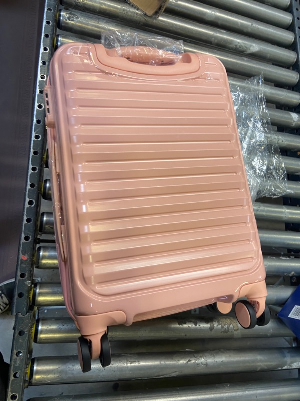 Photo 2 of Coolife Luggage Expandable(only 28") Suitcase PC+ABS Spinner Built-In TSA lock 20in 24in 28in Carry on (Radiant Pink., S(20in_carry on))
