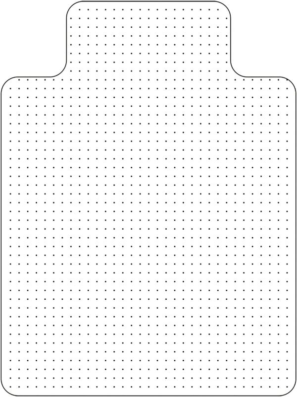 Photo 1 of 100pointONE Office Chair Mat for Carpeted Floors- 36’’×48’’ 0.09'' Thick Studded Plastic Desk Chair Mat for Low Pile Carpet (with Lip)
