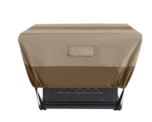 Photo 1 of 35.25 in. L x 35.25 in. W x 18 in. H Beige Patio Square Fire Pit Cover
