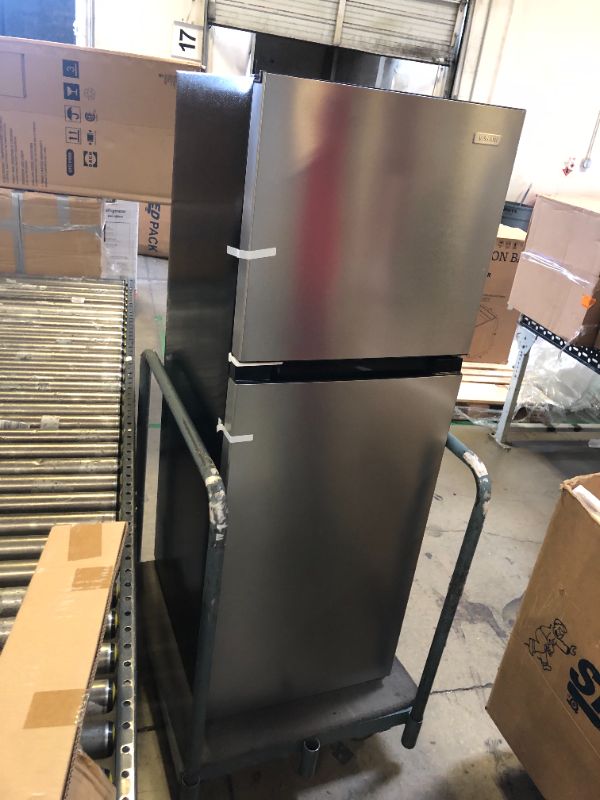 Photo 2 of 10.1 cu. ft. Top Freezer Refrigerator in Stainless Steel Look
