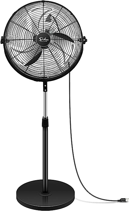 Photo 1 of COMMERICAL ELECTRIC Adjustable-Height 20 in. Shroud Oscillating Pedestal Fan
