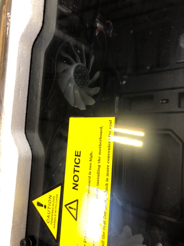 Photo 1 of MUSETEX ATX PC Case Pre-Installed 6Pcs 120mm ARGB Fans, Computer Gaming Case with Tempered Glass Side & Front Panels, Metal Honeycomb Mesh, USB3.0, S6-B S6-B Black