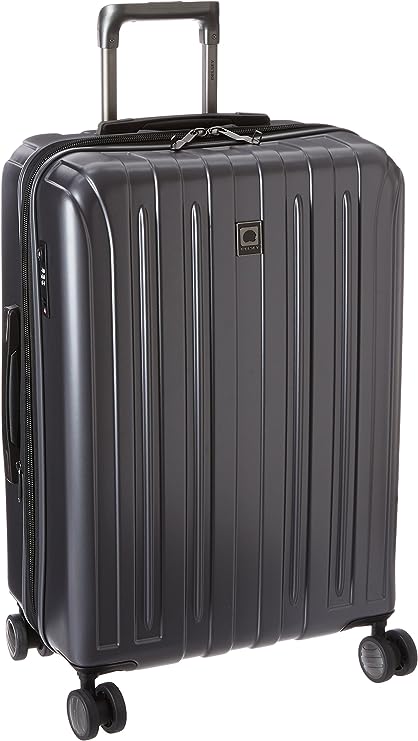 Photo 1 of DELSEY Paris Titanium Hardside Expandable Luggage with Spinner Wheels, Graphite, Checked-Medium 25 Inch
