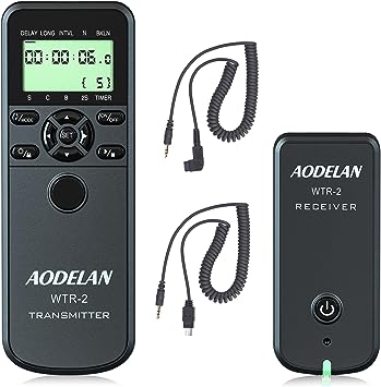 Photo 1 of AODELAN WTR2 Camera Wireless Shutter Release Timer Remote Control for Sony a6400 a7III, a9, a77, a99, A7, A7 II, A7R IV, A7R II,A7RIII, a77II, a6500, a6300, a6000; Replace RM-L1AM and RM-SPR1
