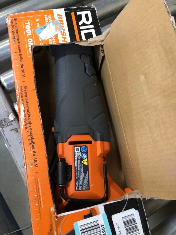 Photo 2 of 18-Volt OCTANE™ Lithium-Ion Cordless Brushless Reciprocating Saw (Tool-Only) with Reciprocating Saw Blade