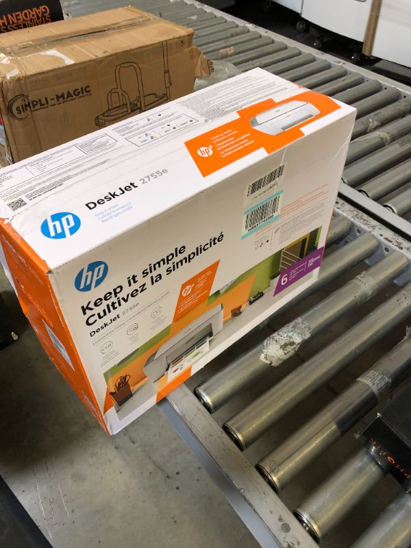 Photo 3 of HP DeskJet 2755e Wireless Color All-in-One Printer with bonus 6 months Instant Ink (26K67A), white