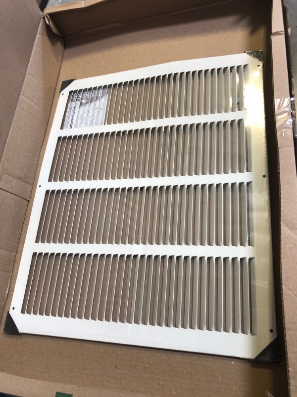 Photo 2 of  Stamped Face Return Air Grille, 21" X 17", White