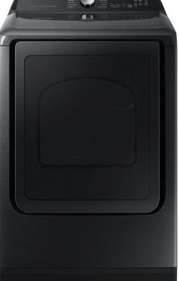 Photo 1 of Samsung - 7.4 cu. ft. Smart Electric Dryer with Steam Sanitize+ - Brushed Black
