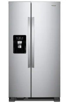 Photo 1 of Whirlpool 21.4-cu ft Side-by-Side Refrigerator with Ice Maker (Fingerprint Resistant Stainless Steel)