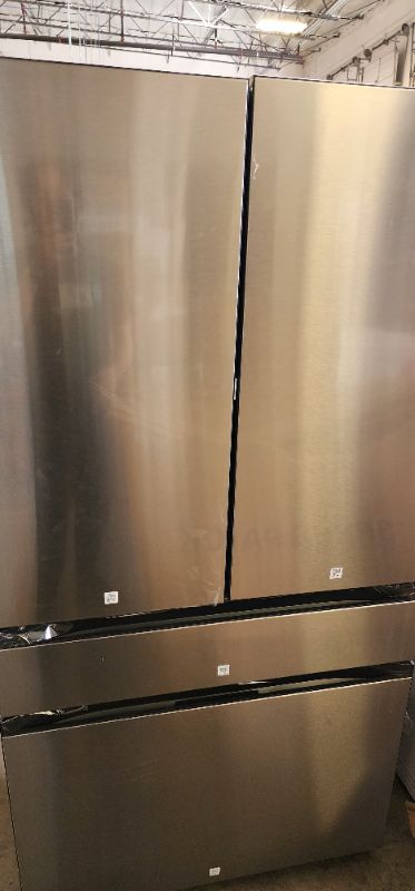 Photo 2 of Samsung Bespoke 28.8-cu ft 4-Door Smart French Door Refrigerator with Dual Ice Maker and Door within Door (Stainless Steel- All Panels) 
