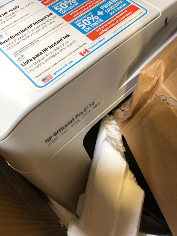 Photo 4 of HP M9L74A OfficeJet Pro 8720 All-in-One Printer, White (Renewed)