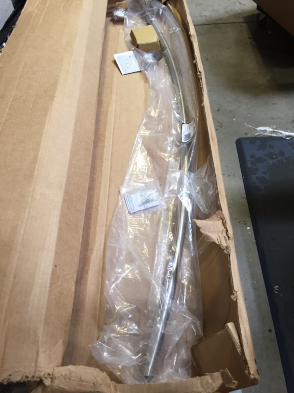 Photo 1 of 60 in. Decorative Curved Shower Rod in Chrome