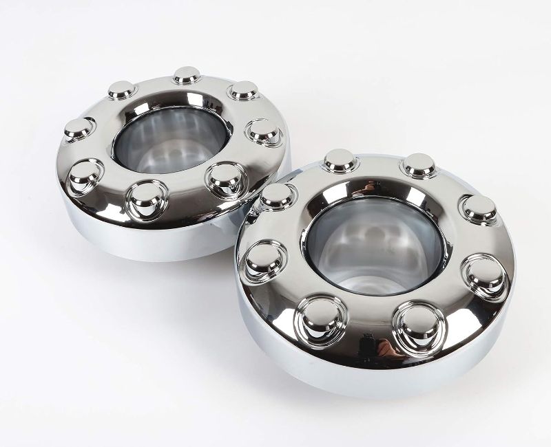 Photo 1 of 2PCS Replacement for 2005-2018 F-350 F350 Dually Front 4X4 Open Chrome Wheel Center Hub Cap Replaces 5C3Z1130TA

